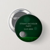 Groene golfbaan golfbal vrijgezellenfeest ronde button 5,7 cm (Voorkant /achterkant)