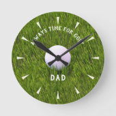 Groene golfbal in de ruwe golfer vader ronde klok (Voorkant)