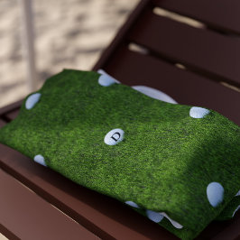 Groene Golfbal Monogram Golfer Strandhanddoek Strandlaken