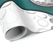 Groene golfballen cadeaupapier (Rol Hoek)