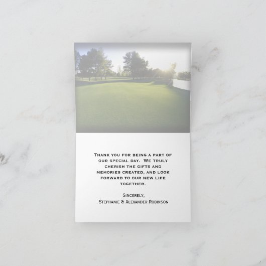 Groene Golfcursus in Dawn Bedankkaart (Binnen)