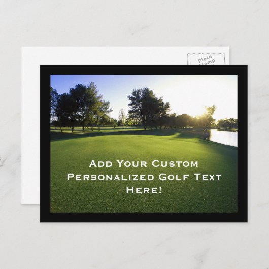Groene Golfcursus in Dawn Briefkaart (Voorkant / Achterkant)