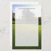 Groene Golfcursus in Dawn Briefpapier (Voorkant / Achterkant)