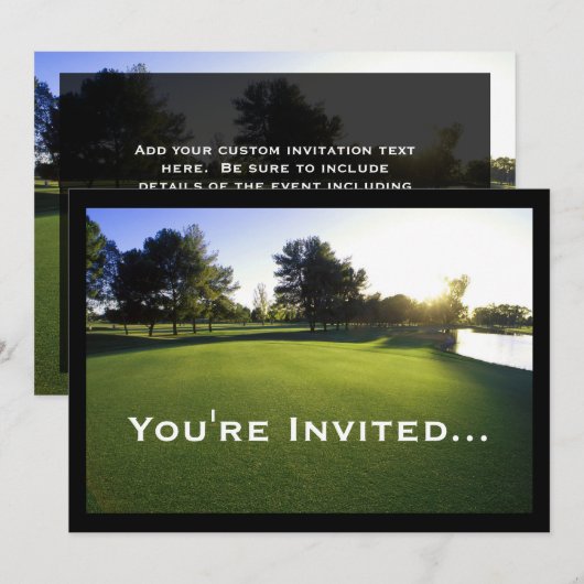 Groene Golfcursus in Dawn Kaart (Voorkant / Achterkant)