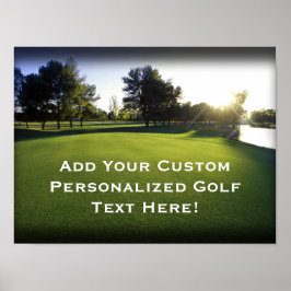 Groene Golfcursus in Dawn Poster