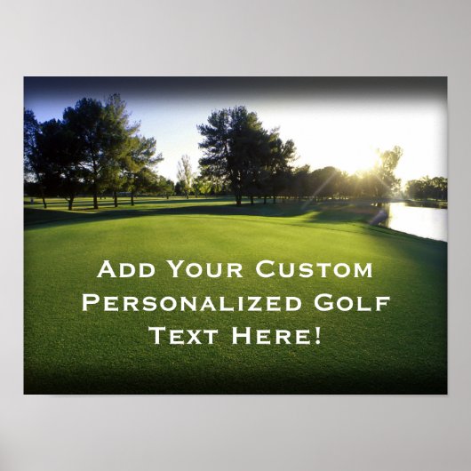 Groene Golfcursus in Dawn Poster (Voorkant)