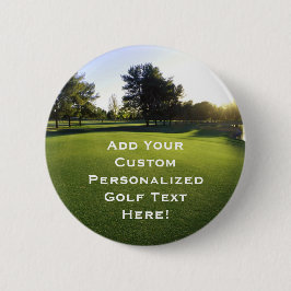 Groene Golfcursus in Dawn Ronde Button 5,7 Cm