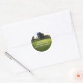 Groene Golfcursus in Dawn Ronde Sticker (Envelop)