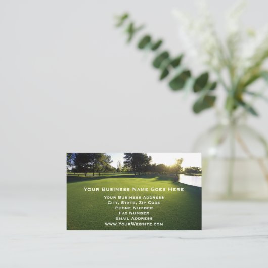 Groene Golfcursus in Dawn Visitekaartje (Staand voorkant)