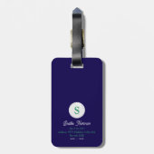 Groene Golfer met Golf Club Elegant Bagagelabel (Achterkant verticaal)