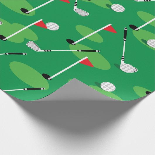 Groene Golfers Cadeaupapier (Hoek)