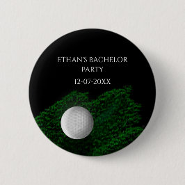 Groene golfers golfbaan golfbal vrijgezellenfeest ronde button 5,7 cm