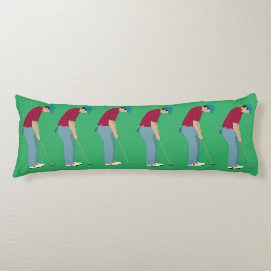 Groene Golfers met snijtanden Lichaamskussen (Voorkant)