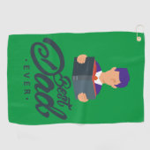 Groene Golfhanddoek met beste vader ooit (Horizontaal)