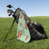 Groene Golfhanddoek met Bloemen (Groen)