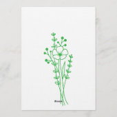 Groene Golfkrachtige Frame Hart Foto Save the Date Kaart (Achterkant)