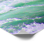 Groene golven Afdrukken met Scriptversie Poster (Hoek)