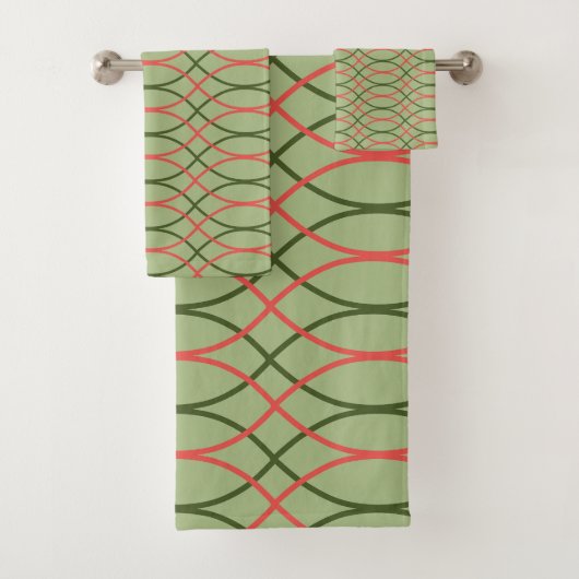 Groene golven bad handdoek (Insitu)
