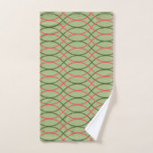 Groene golven bad handdoek (Handdoek)
