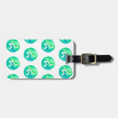 Groene golven bagagelabel (Voorkant horizontaal)