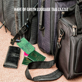 Groene golven bagagelabel