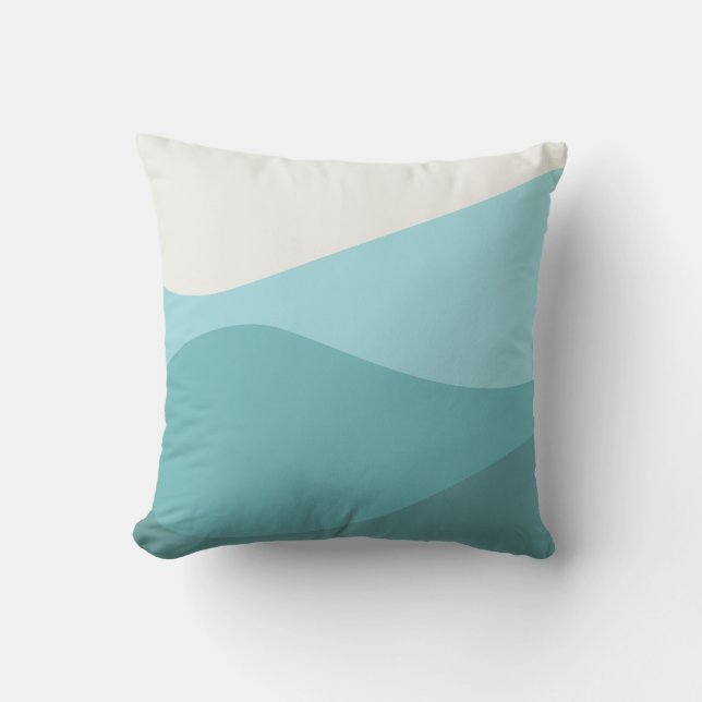 Groene golven buitenkussen (Voorkant)