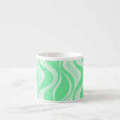 Groene golven espressokop espresso kop (Voorkant)