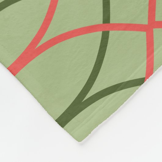 Groene golven fleece deken (Hoek)