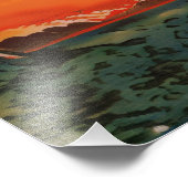 Groene golven foto afdruk (Hoek)