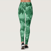Groene golven leggings (Achterkant)