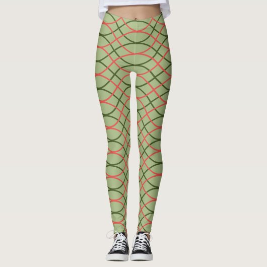 Groene golven leggings (Voorkant)