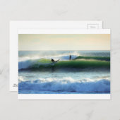 Groene golven overslaan briefkaart (Voorkant / Achterkant)