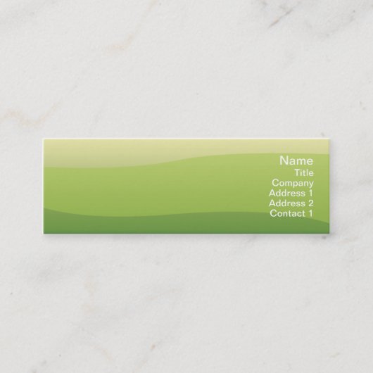 Groene golven - Skinny Mini Visitekaartje (Voorkant)