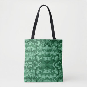 Groene golven tote bag