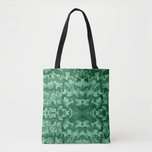 Groene golven tote bag (Voorkant)