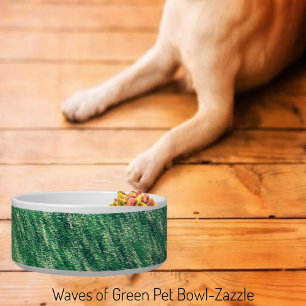 Groene golven voerbakje