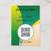 Groene golven voor visitekaartje Calendar Generic (Achterkant)