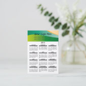 Groene golven voor visitekaartje Calendar Generic (Staand voorkant)