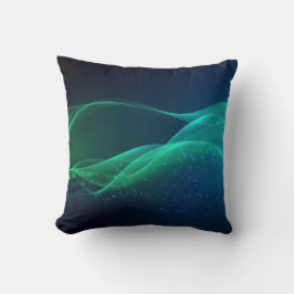 Groene golvende lijnen met stippen kussen