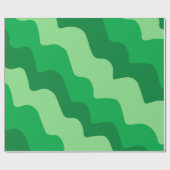 Groene golvende oceaangolven gradiënt cadeaupapier (Vlak)