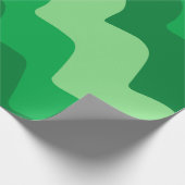 Groene golvende oceaangolven gradiënt cadeaupapier (Hoek)