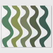 Groene golvende strepen cadeaupapier (Vlak)