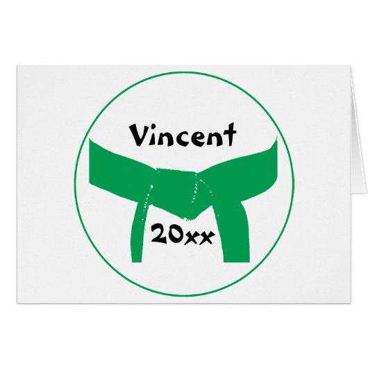 Groene gordel voor krijgskunst (Voorkant Horizontaal)