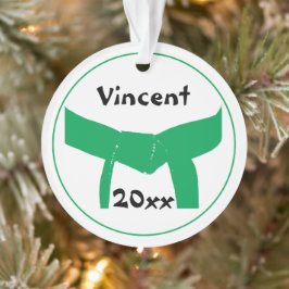 Groene gordel voor krijgskunst ornament