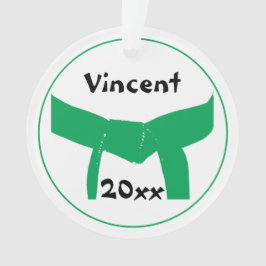 Groene gordel voor krijgskunst ornament