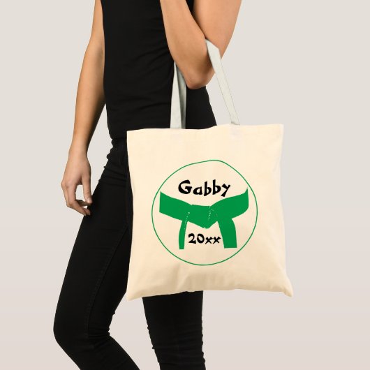 Groene gordel voor krijgskunst tote bag (Voorkant (product))