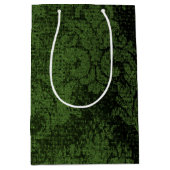 Groene Gothic Victoriaans Damask  Wallpaper Medium Cadeauzakje (Voorkant)
