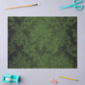 Groene Gothic Victoriaans Damask  Wallpaper Tissuepapier (Craft)