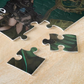 Groene Gotische Vlinder Meisje Legpuzzel (Zijkant)