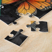 Groene Gotische Vlinder Meisje Legpuzzel (Zijkant)